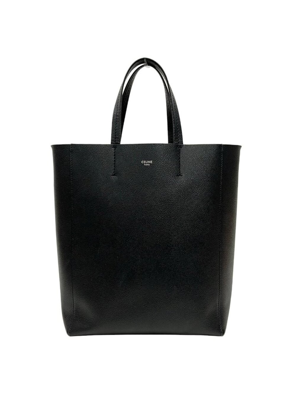 Celine Tote Bag Vertical Cabas Mall Black Leather